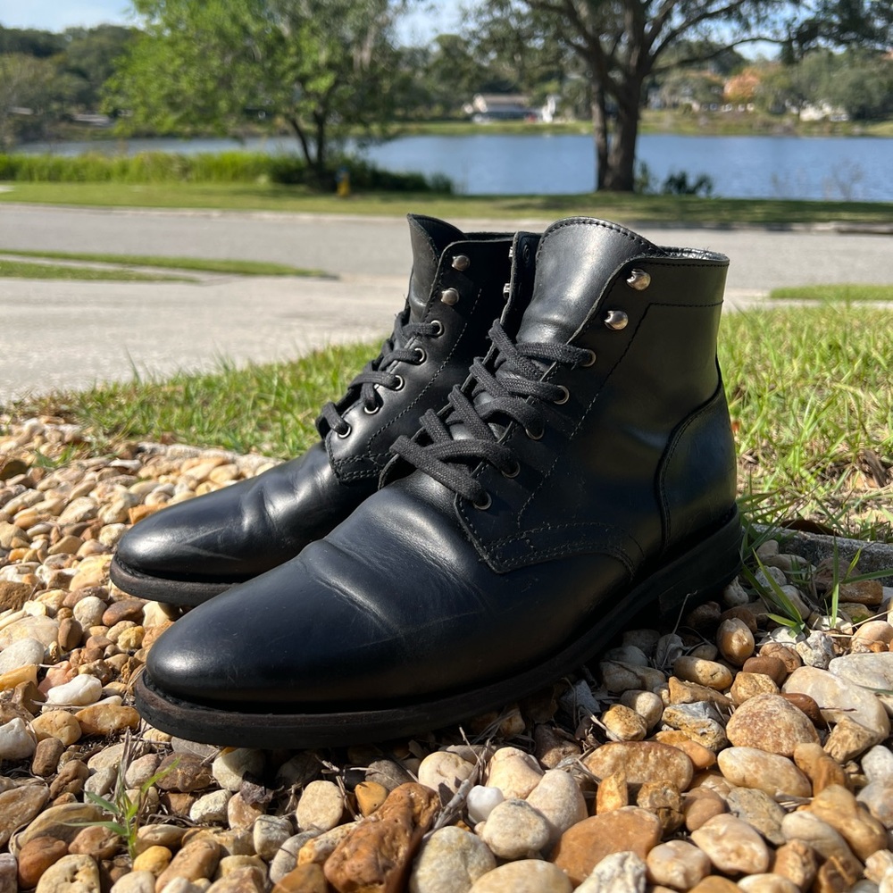 Black Leather Thursday Boots Company Size 11